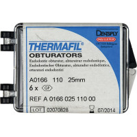Thermafil (25 mm) (ISO 110), Obturator, ISO 110 röntgenopák, Guttapercha, műanyag, 25 mm, 6 darab