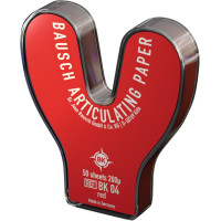 Artikulationspapier 200 µ - Plastik-Spender 50 db piros, Hufeisenform, BK 04 - BK 04 Artikulationspapier 200 µ - Plastik-Spender 50 db piros, Hufeisenform, BK 04 - BK 04