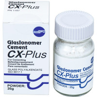 CX-Plus, Rögzítőcement (Üvegionomer), Fiola, röntgenopák, fluoridtartalmú, Üvegionomer, 35 g, 1 darab