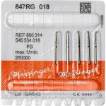 Diamanten 847R, gyémántcsiszoló, zöld, ISO 023, FG, 5 darab