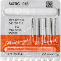 Diamanten 847R, gyémántcsiszoló, fekete, ISO 016, FG, 5 darab