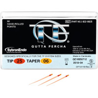 TF (Twisted Files) (6 %) (ISO 25), Guttapercha-csúcs, ISO 25 rózsaszín, Guttapercha, 6%, 100 darab