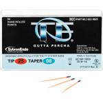 TF (Twisted Files) (8 %) (ISO 25), Guttapercha-csúcs, ISO 25 rózsaszín, Guttapercha, 8%, 100 darab