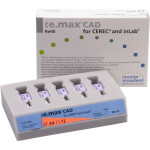 IPS e.max (CAD) (Sirona) (I 12) (Low Translucency) (A4), CAD/CAM-blokk (Kerámia), téglalap alakú, biokompatibilis, Üvegkerámia, 5 darab