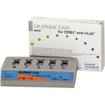 IPS e.max (CAD) (Sirona) (I 12) (Low Translucency) (B4), CAD/CAM-blokk (Kerámia), téglalap alakú, biokompatibilis, Üvegkerámia, 5 darab