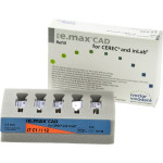 IPS e.max (CAD) (Sirona) (I 12) (Low Translucency) (C1), CAD/CAM-blokk (Kerámia), téglalap alakú, biokompatibilis, Üvegkerámia, 5 darab