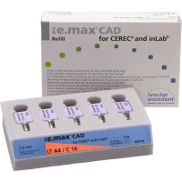 IPS e.max (CAD) (Sirona) (C 14) (Low Translucency) (A4), CAD/CAM-blokk (Kerámia), téglalap alakú, biokompatibilis, Üvegkerámia, 5 darab