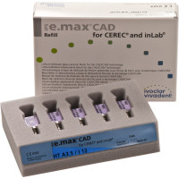 IPS e.max (CAD) (Sirona) (I 12) (High Translucency) (A3.5), CAD/CAM-blokk (Kerámia), téglalap alakú, biokompatibilis, Üvegkerámia, 5 darab