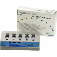 IPS e.max (CAD) (Sirona) (I 12) (High Translucency) (B4), CAD/CAM-blokk (Kerámia), téglalap alakú, biokompatibilis, Üvegkerámia, 5 darab