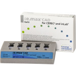 IPS e.max (CAD) (Sirona) (I 12) (High Translucency) (C1), CAD/CAM-blokk (Kerámia), téglalap alakú, biokompatibilis, Üvegkerámia, 5 darab