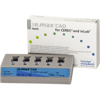 IPS e.max (CAD) (Sirona) (I 12) (High Translucency) (C1), CAD/CAM-blokk (Kerámia), téglalap alakú, biokompatibilis, Üvegkerámia, 5 darab