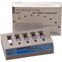 IPS e.max (CAD) (Sirona) (I 12) (High Translucency) (C2), CAD/CAM-blokk (Kerámia), téglalap alakú, biokompatibilis, Üvegkerámia, 5 darab