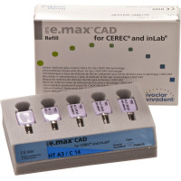 IPS e.max (CAD) (Sirona) (C 14) (High Translucency) (A3), CAD/CAM-blokk (Kerámia), téglalap alakú, biokompatibilis, Üvegkerámia, 5 darab