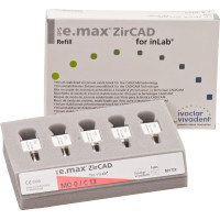 IPS e.max (ZirCAD) (Sirona) (13) (Medium Opacity) (0), CAD/CAM-blokk (Kerámia), négyzet alakú, biokompatibilis, Cirkonium-dioxid ( ZrO<sub>2</sub> ), 5 darab