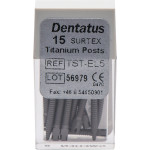 Classic Surtex Titan Wurzelstifte - Packung 15 Stück 14,2 mm, Ø 1,65 mm, Größe 5 - TST-EL5