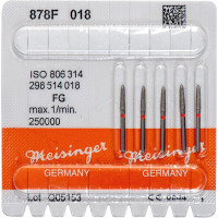 Diamanten 878, gyémántcsiszoló, piros, ISO 018, FG, 5 darab