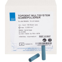 Multisystem (LB), Polírozó (Fém), szereletlen ISO 60 Henger, világoskék, Gumi, 24 mm, 100 darab