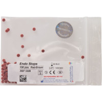 Endo stops, (3,5 x 1 mm), sötét piros, Szilikon, 100 darab