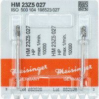 Z5 (23 R) (Meigrit), Labor frézer (Speciálfogazás), Kézidarab (HP, Ø 2,35 mm, ISO 104, 44,5 mm) ISO 23 kerek, Szilánkfogazás, Keményfém, 2 darab