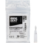 Einwegpinsel - 50 darabos csomag, átlátszó, Haar fehér, puha - 25450