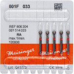 Diamanten 801, gyémántcsiszoló, piros, ISO 033, RA, 5 darab