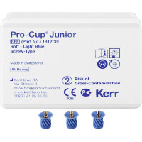 Pro-Cup Junior, polírozó, puha, világoskék, Screw-Type, 30 darab