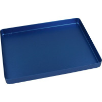 Norm-Tray Aluminium - 1 db, Boden ungelocht kék, mini, 18 x 14 cm - 20920012