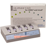 IPS e.max (CAD) (Sirona) (I 12) (Low Translucency) (A1), CAD/CAM-blokk (Kerámia), téglalap alakú, biokompatibilis, Üvegkerámia, 5 darab