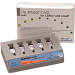 IPS e.max (CAD) (Sirona) (I 12) (Low Translucency) (B1), CAD/CAM-blokk (Kerámia), téglalap alakú, biokompatibilis, Üvegkerámia, 5 darab