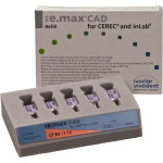 IPS e.max (CAD) (Sirona) (I 12) (Low Translucency) (B3), CAD/CAM-blokk (Kerámia), téglalap alakú, biokompatibilis, Üvegkerámia, 5 darab