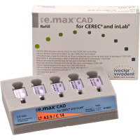 IPS e.max (CAD) (Sirona) (C 14) (Low Translucency) (A3.5), CAD/CAM-blokk (Kerámia), téglalap alakú, biokompatibilis, Üvegkerámia, 5 darab
