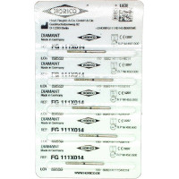 Diamant FG 111, gyémántcsiszoló, fekete, ISO 014, 5 darab