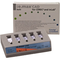 IPS e.max (CAD) (Sirona) (I 12) (Low Translucency) (Bleach) (1), CAD/CAM-blokk (Kerámia), téglalap alakú, biokompatibilis, Üvegkerámia, 5 darab