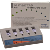 IPS e.max (CAD) (Sirona) (I 12) (Low Translucency) (Bleach) (2), CAD/CAM-blokk (Kerámia), téglalap alakú, biokompatibilis, Üvegkerámia, 5 darab