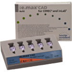 IPS e.max (CAD) (Sirona) (I 12) (Low Translucency) (Bleach) (4), CAD/CAM-blokk (Kerámia), téglalap alakú, biokompatibilis, Üvegkerámia, 5 darab