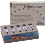 IPS e.max (CAD) (Sirona) (C 14) (Low Translucency) (Bleach) (2), CAD/CAM-blokk (Kerámia), téglalap alakú, biokompatibilis, Üvegkerámia, 5 darab