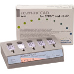 IPS e.max (CAD) (Sirona) (C 14) (Low Translucency) (Bleach) (3), CAD/CAM-blokk (Kerámia), téglalap alakú, biokompatibilis, Üvegkerámia, 5 darab