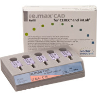 IPS e.max (CAD) (Sirona) (C 14) (Low Translucency) (Bleach) (4), CAD/CAM-blokk (Kerámia), téglalap alakú, biokompatibilis, Üvegkerámia, 5 darab