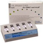 IPS e.max (CAD) (Sirona) (C 14) (High Translucency) (B1), CAD/CAM-blokk (Kerámia), téglalap alakú, biokompatibilis, Üvegkerámia, 5 darab