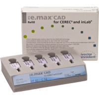 IPS e.max (CAD) (Sirona) (C 14) (High Translucency) (B2), CAD/CAM-blokk (Kerámia), téglalap alakú, biokompatibilis, Üvegkerámia, 5 darab