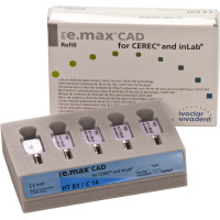 IPS e.max (CAD) (Sirona) (C 14) (High Translucency) (B3), CAD/CAM-blokk (Kerámia), téglalap alakú, biokompatibilis, Üvegkerámia, 5 darab