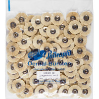 Miniaturbürsten Ziegenhaar - Packung 100 Stück unmontiert, grau sehr weich, Ziegenhaar, Ø 19 mm - MBU 13 209