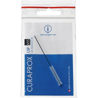 Curaprox LSP (Long Stem Plastified), Fogköztisztító kefe, közepes, fehér, 8 darab