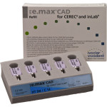 IPS e.max (CAD) (Sirona) (C 14) (High Translucency) (D4), CAD/CAM-blokk (Kerámia), téglalap alakú, biokompatibilis, Üvegkerámia, 5 darab