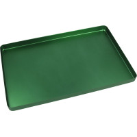 Norm-Tray Aluminium - 1 db, Boden ungelocht zöld, 18 x 28 cm - 20620027