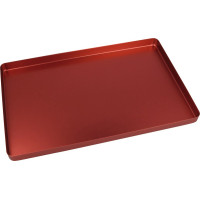 Norm-Tray Aluminium - 1 db, Boden ungelocht piros, 18 x 28 cm - 20620025