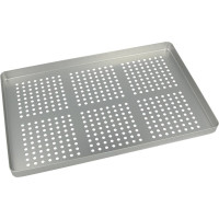 Norm-Tray Aluminium - 1 db, Boden gelocht silber, 18 x 28 cm - 20620028
