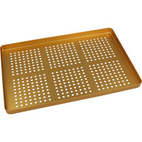 Norm-Tray Aluminium - 1 db, Boden gelocht gold, 18 x 28 cm - 20620031