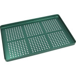 Norm-Tray Aluminium - 1 db, Boden gelocht zöld, 18 x 28 cm - 20620032