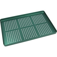 Norm-Tray Aluminium - 1 db, Boden gelocht zöld, 18 x 28 cm - 20620032